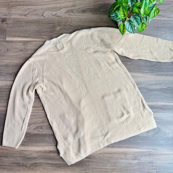 GAP Open-Front Ribbed Knit Cardigan Sweater in Oatmeal Gray – Size XL - Picture 13 of 15